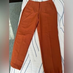 NWT Nine West Tapered Leg Trousers size 8 rust brown color